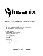 Preview for 1 page of Insanix ORB User Manual And Service Manual