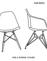 Inside Weather NOLA DINING CHAIRS Manual preview