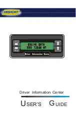 Предварительный просмотр 1 страницы INSIGHT Driver Information Center User Manual