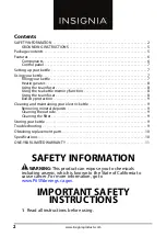 Preview for 2 page of Insignia 600603279942 User Manual