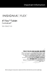 Insignia Flex Series Important Information Manual preview