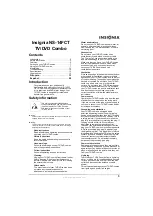 Предварительный просмотр 3 страницы Insignia NS-14FCT User Manual