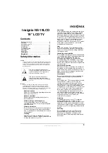 Preview for 3 page of Insignia NS-19LCD User Manual