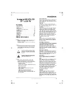 Preview for 3 page of Insignia NS-27LCD User Manual