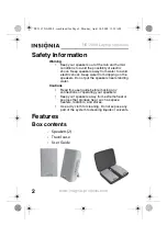 Preview for 4 page of Insignia NS-2908 - 2.0 Portable USB Speaker System 2 PC User Manual