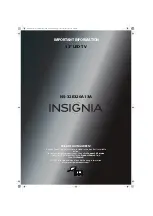 Insignia NS-32E320A13A Important Information Manual preview