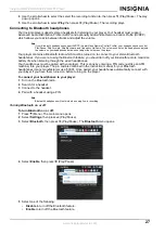 Preview for 27 page of Insignia NS 4V24 - Pilot With Bluetooth 4 GB Digital Player User Manual