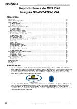 Preview for 36 page of Insignia NS 4V24 - Pilot With Bluetooth 4 GB Digital Player User Manual