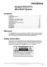 Preview for 3 page of Insignia NS-A2113 User Manual