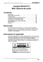 Preview for 41 page of Insignia NS-A2113 User Manual