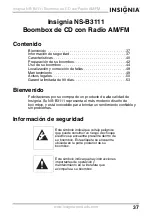 Preview for 37 page of Insignia NS-B3111 User Manual