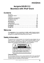 Предварительный просмотр 3 страницы Insignia NS-B3113 User Manual