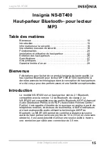 Preview for 17 page of Insignia NS-BT400 - 2.1-CH Wireless Speaker Sys User Manual