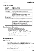 Preview for 29 page of Insignia NS-BT400 - 2.1-CH Wireless Speaker Sys User Manual