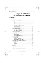 Preview for 2 page of Insignia NS-CBBTCD01-B User Manual