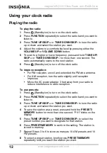 Preview for 12 page of Insignia NS-CL01 - AM/FM Dual Alarm Clock Radio User Manual