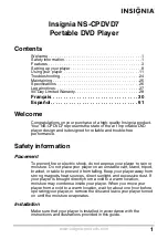 Предварительный просмотр 3 страницы Insignia NS-CPDVD7 User Manual