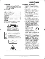 Preview for 3 page of Insignia NS-DA1902 User Manual