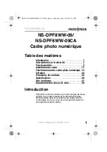 Предварительный просмотр 3 страницы Insignia NS-DPF8WW (French) Guide Utilisateur