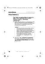 Предварительный просмотр 16 страницы Insignia NS-DPF8WW (French) Guide Utilisateur