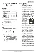 Preview for 3 page of Insignia NS-F27TV User Manual