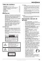 Предварительный просмотр 21 страницы Insignia NS-H2001 User Manual