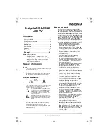 Preview for 3 page of Insignia NS-LCD22 User Manual