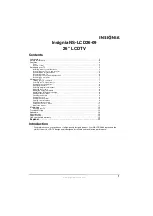 Preview for 3 page of Insignia NS-LCD26-09 User Manual