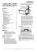 Preview for 3 page of Insignia NS-LCD26F, NS-LCD32F, NS-CL26C User Manual