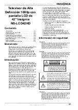 Предварительный просмотр 23 страницы Insignia NS-LCD42HD - 42" LCD TV User Manual