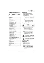 Предварительный просмотр 3 страницы Insignia NS-PDP50 User Manual