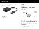 Insignia NS-PG95503 Quick Setup Manual preview
