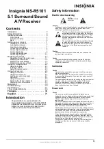 Preview for 3 page of Insignia NS-R5101 User Manual