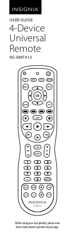 Preview for 1 page of Insignia NS-RMT415 User Manual