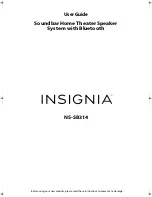 Insignia NS-SB314 User Manual preview