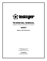 Insinger CADET Technical Manual preview