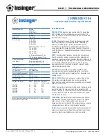 Preview for 4 page of Insinger Commander 18-6 Technical Manual