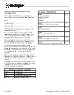 Preview for 2 page of Insinger GW-40 BarMaster Installation, Operation And Maintenance Instructions