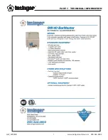 Preview for 3 page of Insinger GW-40 BarMaster Installation, Operation And Maintenance Instructions