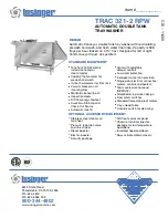 Preview for 1 page of Insinger TRAC 321-2 RPW Specifications