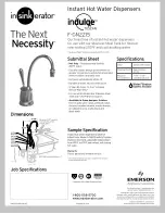 Preview for 1 page of InSinkErator Indulge Tuscan F-GN2215 Specifications