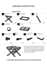 Preview for 1 page of INSPIRE Q Southport Linen 22-inch Chrome Finish Metal Stool Assembly Instruction