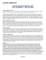 Preview for 30 page of Inspire BL1 Inspire Assembly & Operation Manual