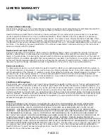 Preview for 34 page of Inspire M1 Assembly & Operation Manual