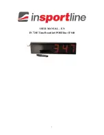 Preview for 1 page of Insportline IN 7265 User Manual