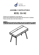 Preview for 1 page of Instant Desks IDA-1462 Assembly Instructions Manual