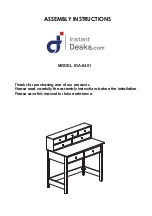 Instant Desks IDA-8401 Assembly Instructions Manual preview