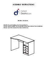 Instant Desks IDA-8404 Assembly Instructions Manual preview