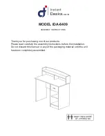 Instant Desks IDA-8409 Assembly Instructions Manual preview