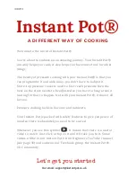 Предварительный просмотр 2 страницы Instant Pot IP-DUO Beginner'S Manual